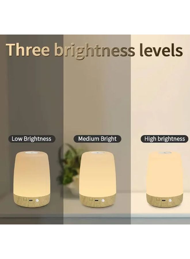 1 قطعة مصباح لمس قابل لإعادة الشحن 1200 مللي أمبير قابل للتعتيم أبيض دافئ 256 لون RGB ضوء طاولة بجانب السرير - Image 2